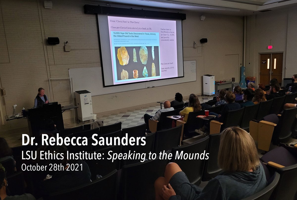 Thanks to all who attended Speaking to the Mounds tonight and to both Dr. Rebecca Saunders and Monique Verdin for their excellent talks about the campus mounds.