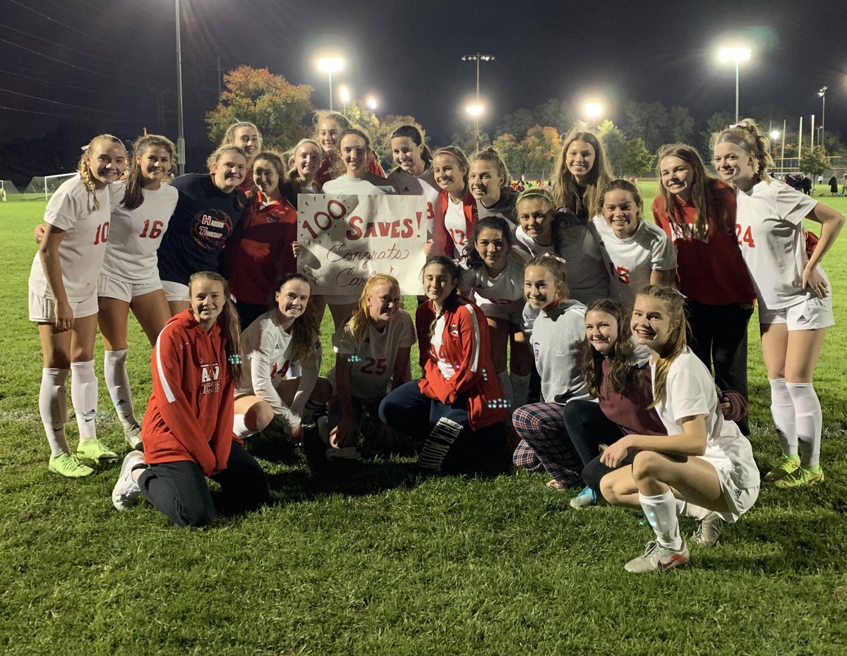 Congrats to our keeper Carli Conover for earning her 100th save today in a double OT 0-0 game at Cinnaminson! We are so proud of you Carli!! 🔥#stayhungry #bettereveryday 👏🏻 💯 👏🏻 <a href="/htgirlssoccer/">HT GIRLS SOCCER</a> <a href="/HadTwpSports/">HT Sports</a> <a href="/MissDochney/">Laura Dochney</a> <a href="/lindsaytambs/">Mrs. Tambs</a>