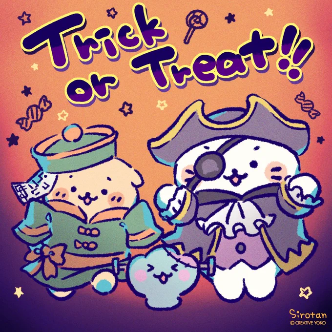 🎃今日は #ハロウィン 🎃

しろたんとらっこいぬとしぇるがハロウィンの仮装をしたよ🦇

(=`・ω・=)『おかしを くれなきゃ～』
(ᐡɞ̴̶̷ ̫ ɞ̴̶̷ᐡ)『イタズラ・・・!』
(・ ̫・)『しちゃうしぇる♪』

#今日のらくがき #今日は何の日 
#ハロウィーン #トリックオアトリート #halloween 