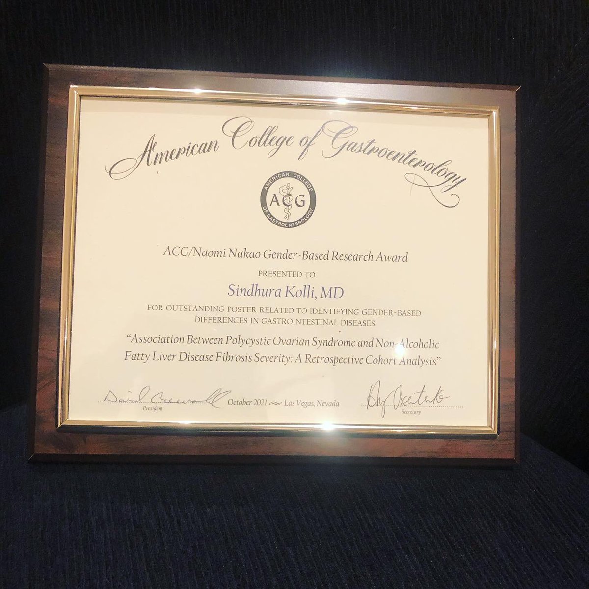 There was an air of grateful relief and excitement at #ACG2021 as we met IRL. Presented 3 posters, received two awards, and got to meet new people I would not have crossed paths virtually with who left me inspired. Till next year, <a href="/AmCollegeGastro/">ACG</a> ! #GI #endobariatrics #obesity