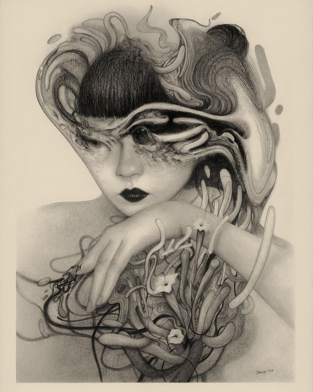 YourArtFriends's tweet image. Our spooky Halloween episode features @Visual_Jamie in our artist shoutout. Check out her haunting and sophisticated graphite work!