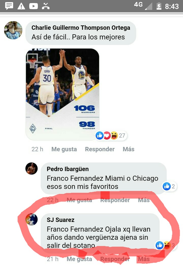 ThompsonCharli's tweet photo. ENTRAS A MIS DOMINIOS.. Y LE TIRAS HATE A LOS GSW ?? MÍNIMO TU MENTADA DE MADRE YA TIENES 😣😂@diario_libero @dt_elcomercio https://t.co/2ZbSgL7JTl