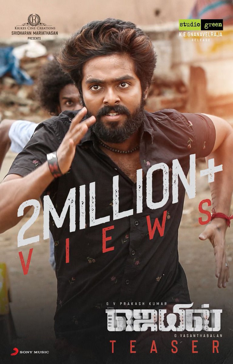 GC_Begins's tweet photo. 🥳🎉🎉🎉📽📽Your views and response combined with positive reviews results in first step of our success..... Thank you so much everyone🙏🏻🙏🏻🙏🏻🙏🏻....When the wait is long it is usually worth waiting for.....@Vasantabalan1 sir @gvprakash @KrikesC @StudioGreen2  #Natureistheartofgod https://t.co/wnXyAYBNFr