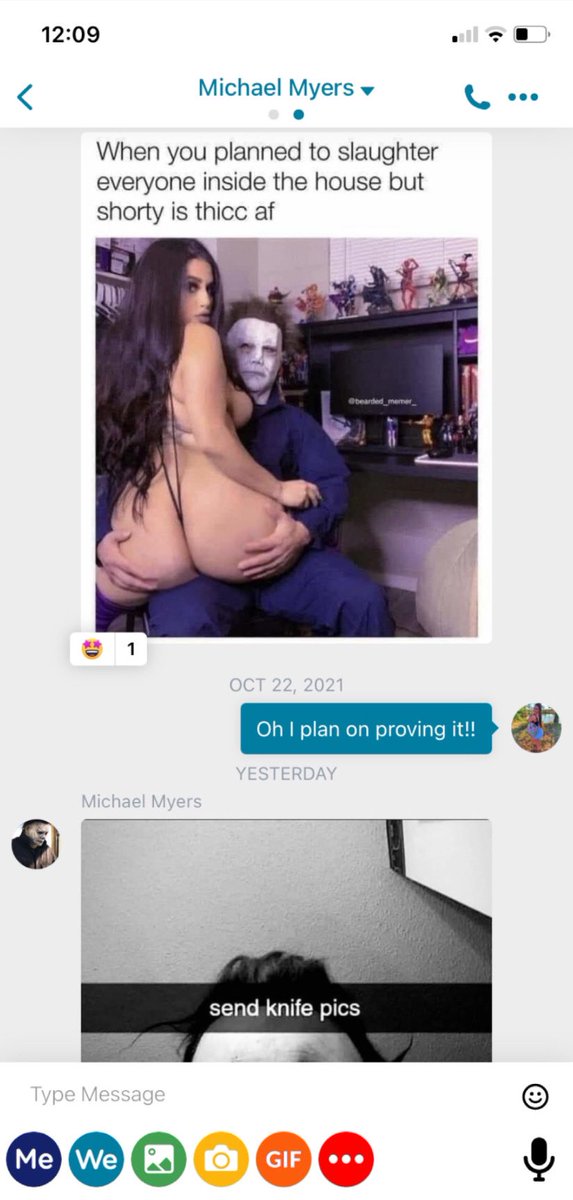 LindseyLuna69's tweet photo. When you flirt with and plan a sex tape with a Michael Myers adult content creator!!! 🖤🔪#picscoming #contentloaded #videocoming #checkOF #OF #keepcheckingforit https://t.co/cciNMvf8Oy