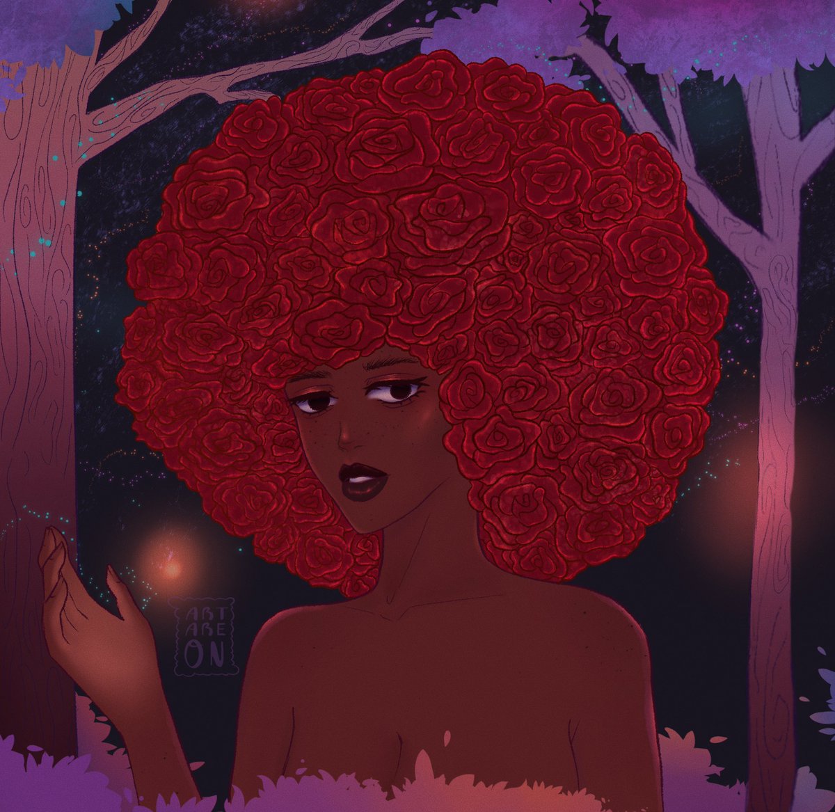Artareon's tweet photo. #blacktober Theme: Rose🌹

This is my fourth (and possibly final) illustration for this month and I did it on my Mother Nature OC 🌹 the roses took forever to draw but it was well worth it. My first time drawing roses too.

Her name is Rosy #illustration https://t.co/p4CAreii60