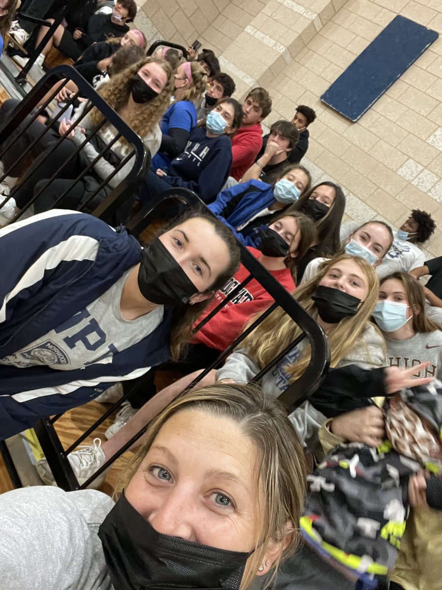 CoachKristenMcD's tweet photo. Awesome night at our Unified Basketball Team’s ‘First Responder Game’. Thank you to our Norwood Police &amp; Fire departments for playing, and to our fans for packing the gym. Norwood is a special place. 💙💛 https://t.co/rbvjwzGWg0