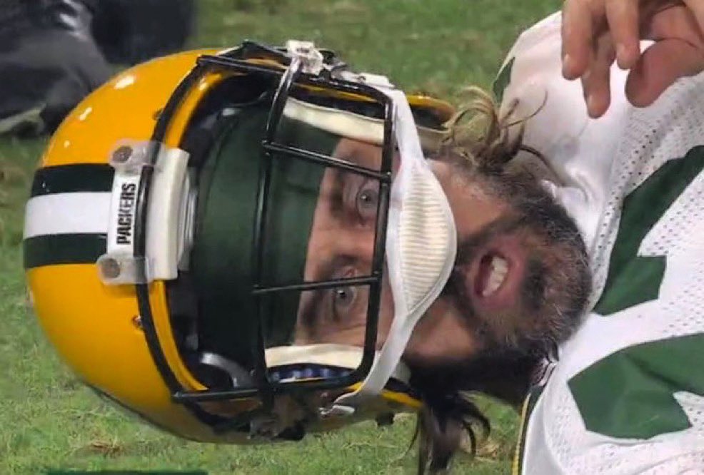 WhistleSports's tweet photo. is Aaron Rodgers ok https://t.co/GbEmG3n59B