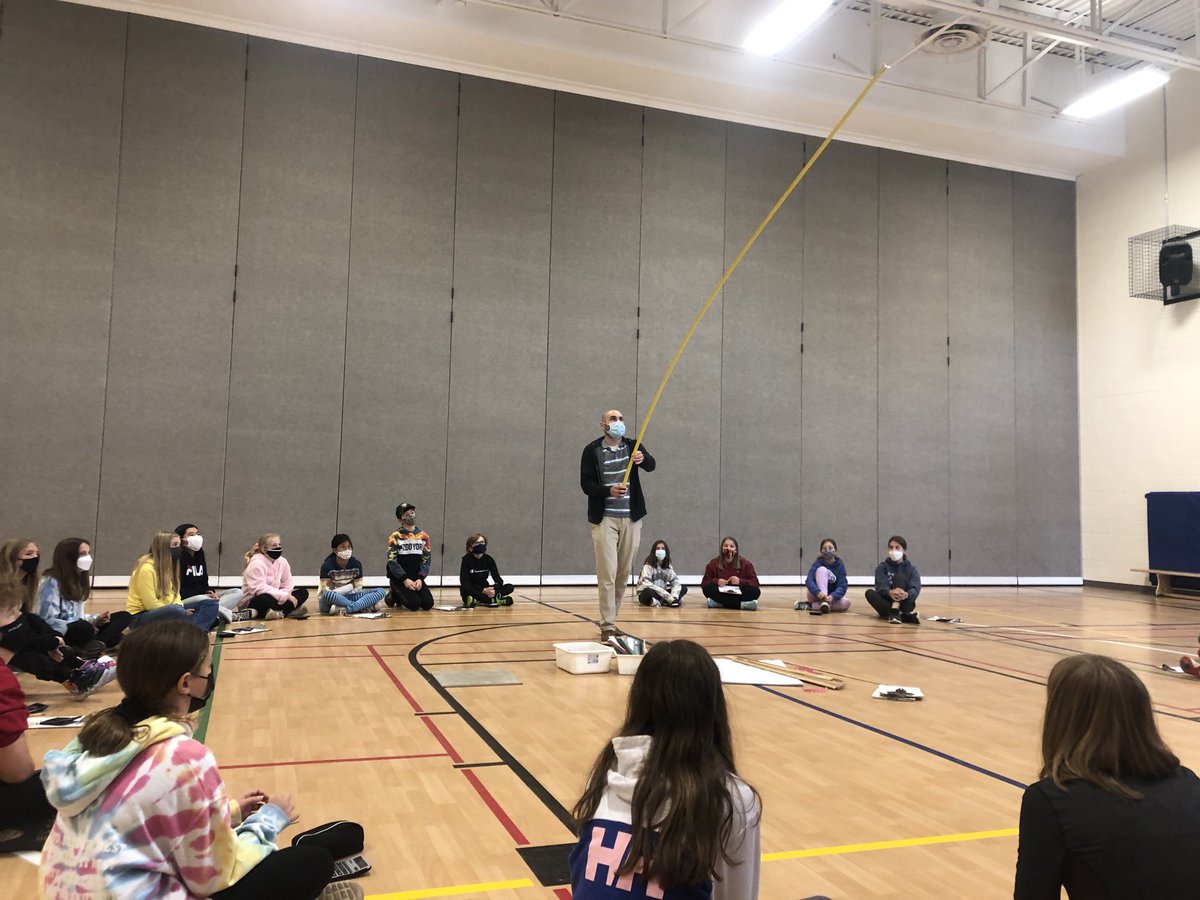 MsKMohr's tweet photo. It was fun to be a part of the great math learning with ⁦@MrPettitEmpire⁩ and P9 students this morning. Real life problems and spaces, and real life tools! #area #measurement #pedmas (that’s French) ⁦@empwrdsb⁩ https://t.co/c8BjQ1sOyg