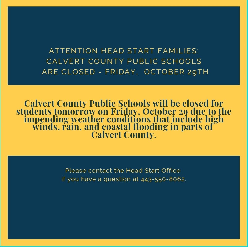 Calvert County Public Schools Head Start (CCPS_Headstart) Twitter