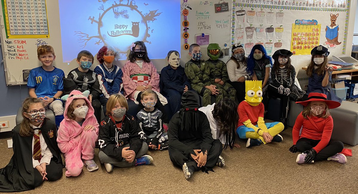 3rd grade celebrating Halloween! #kookookangaroo iykyk #BellflowerWay #OnceACard
