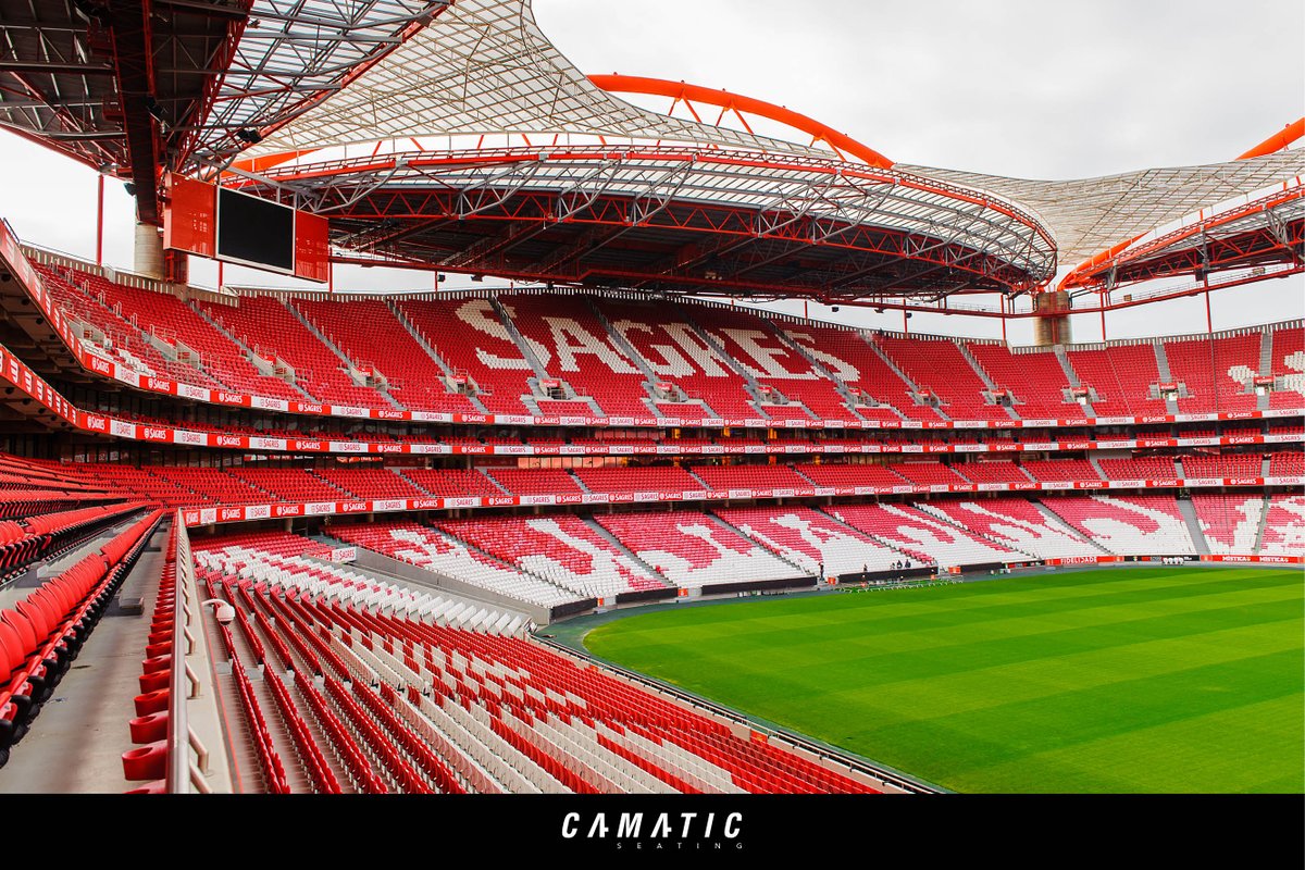 CamaticSeating's tweet photo. This week Estadio Da Luz celebrates its 18th Birthday!
Designed by @Populous &amp; home to @SLBenfica football team, it is known as one of the most iconic football stadiums in Europe
Happy birthday to one of our most memorial stadiums and 65,000 Camatic seats https://t.co/l3CQhkb3xC