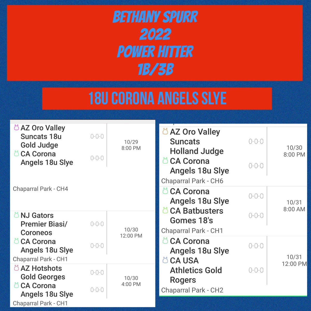 2022Spurr's tweet photo. AZ Fall Invitational READY! 💪🏼 @ondecksoftball @BUMoore @scsbcoach_bev @CoachJamesNYU @CoachButler12 @CoachChurchill @CoachSii @LauraMatthews12 @Ltrout07 @CoachFarler @CoachAdixZins @JenLapicki @cfoye2001 @frantroyan @JBMTSUsoftball @Coach_LWood @MarissaLamMyers @aCoachsOdyssey https://t.co/W9vM09hueD