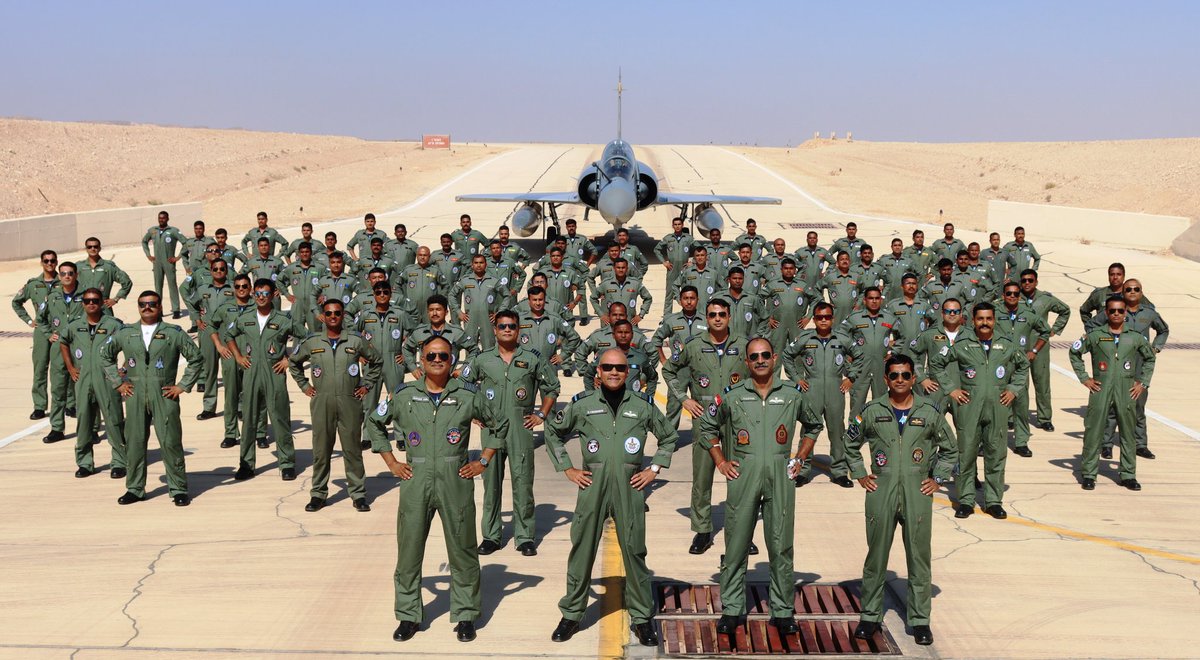 'To our friends from @IAFsite, its bye for now'

Team Indian Air Force signing off from the #NegevDesert after a successful Exercise Blue Flag 2021.

#BlueFlag2021
#StrongerTogether