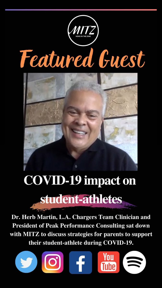 Dr. Herb Martin, <a href="/chargers/">Los Angeles Chargers</a> Team Clinician and President of Peak Performance Consulting sat down with MITZ to discuss strategies for parents to support their student-athlete during COVID-19.

👀📺 <a href="/YouTube/">YouTube</a> &amp; 🎧🎙<a href="/ApplePodcasts/">Apple Podcasts</a> NOW‼️⬇️

podcasts.apple.com/us/podcast/mom…