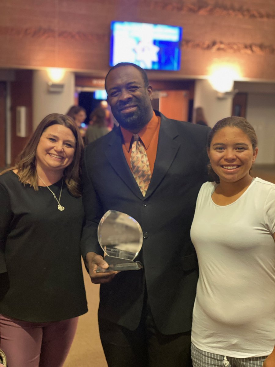 Congratulations to our very own Dr. Chris Page! He was awarded the Sheriff’s Ron King award. Dr. Page was honored tonight for his dedication to the youth of Douglas County. Congrats Dr. Page, your Falcon Family is so proud of you! @HRHSPage <a href="/dcsdk12/">Douglas County School District</a>