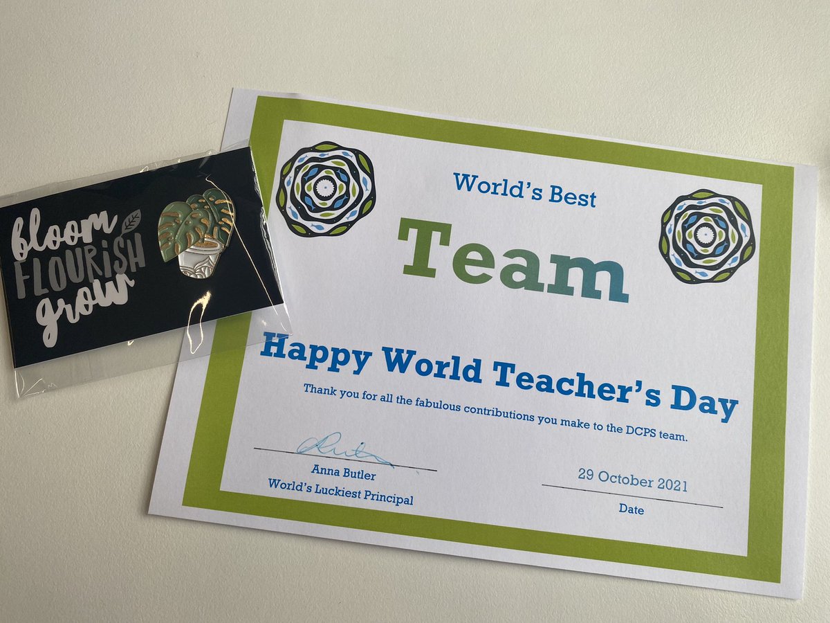 Such a thoughtful little gift 💚 Thank you to my wonderful Principal Anna🙂 Happy World Teacher’s Day to all the amazing educators around the world🌎 <a href="/Anna75732855/">Anna Butler</a> <a href="/CourtDenham/">Denham Court Public School</a>
