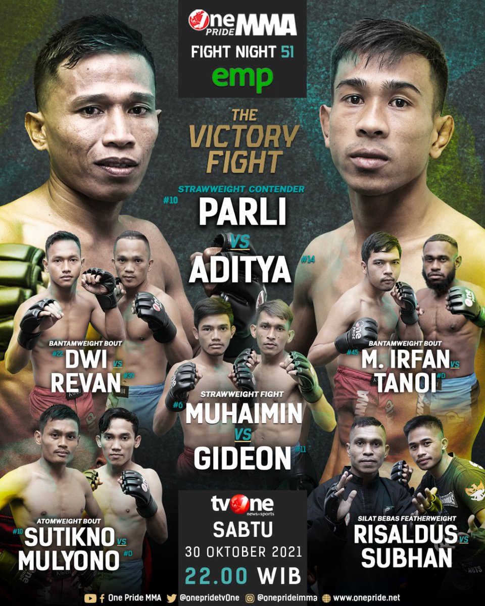 tvOneNews's tweet photo. 2 Kali KO terbaik Parli Tunena, Aditya jadi tumbal berikutnya?
.
Saksikan di One Pride MMA #FightNight51 di tvOne & streaming Youtube One Pride MMA.
.
#OnePrideMMA #EMP #Ads https://t.co/HjmIcDQCCY