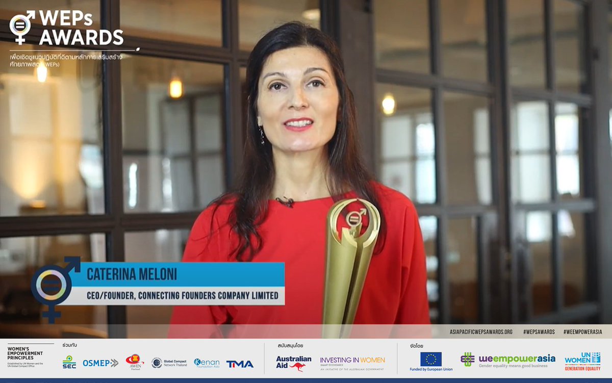 caterinameloni's tweet photo. We are proud to be recognized as an Awardee of the #2021ThailandWEPsAwards that promote gender inclusivity &amp; women’s empowerment. We are proof that gender equality means good business!

#WEPsAwards #WeEmpowerAsia 
@EU_Commission @UN_Women @InvestinWomen1 @AustralianAid https://t.co/UxO2PkigUr