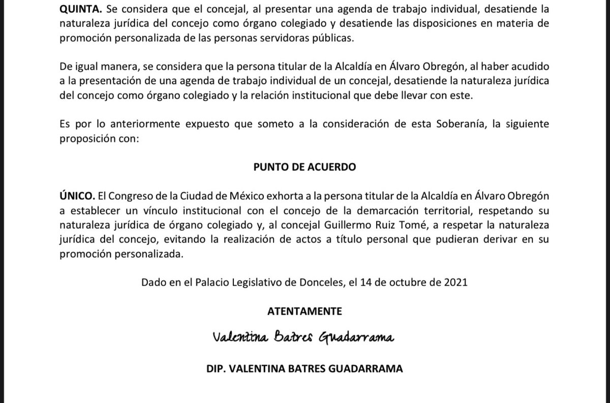 GuillermoRuiz_T's tweet photo. Compañera diputada @valentinabtg, la derrota de su partido en Álvaro Obregón y en la CDMX nos la dio la gente y se supera con trabajo, ideas y compromisos ante la ciudadanía. No de otra forma. No con argumentos legaloides falaces para tratar de ocultar su evidente incompetencia. https://t.co/c6WEz73mrC