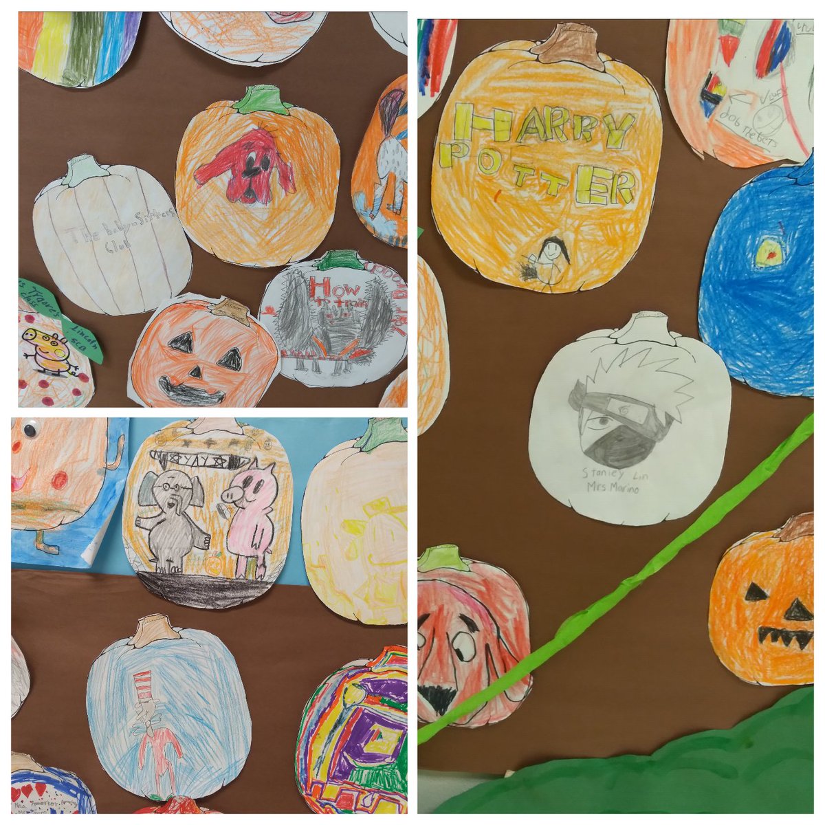 TeamGermantown1's tweet photo. We're excited for the @GermantownPTA sponsored Scholastic Book Fair next week! Our students colored pumpkins with their favorite storybook characters. 4 days &amp; counting...#LiteraryPumpkinPatch https://t.co/jz3glUHp8S