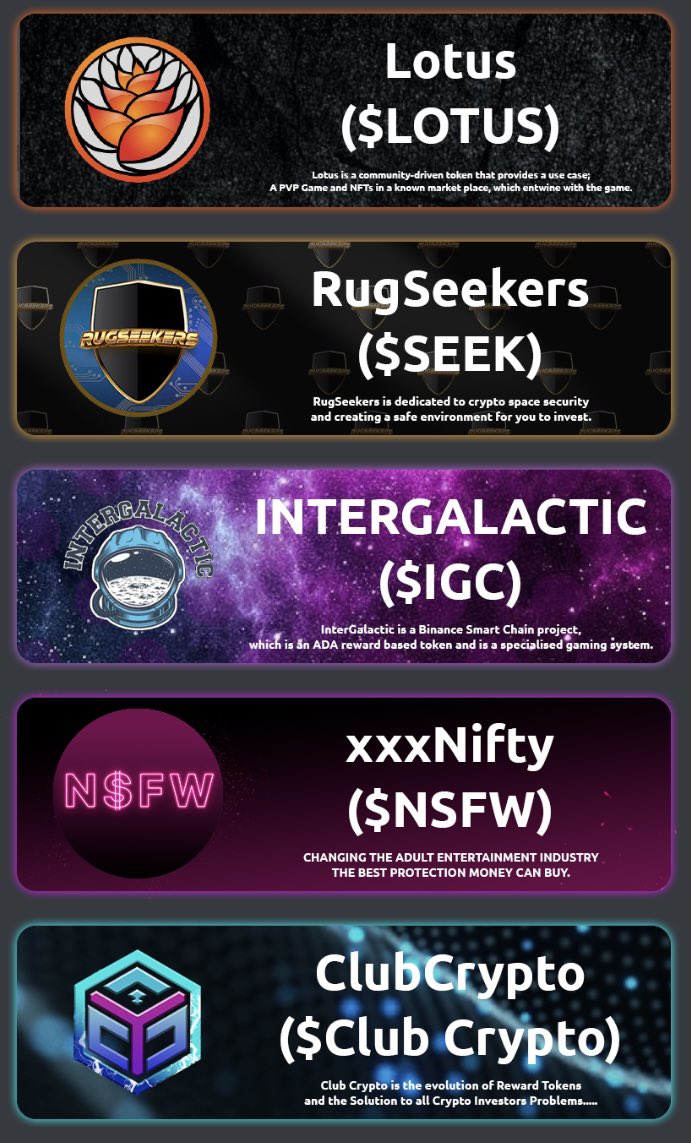Everyone has to check out our amazing next BATTLE ROYALE for our HODL rewards slots. This is going to be an epic showdown! <a href="/nsfw_token/">NSFW🔞</a> @ClubCryptoLife @RugSeekers <a href="/InterGalacticBE/">...</a> <a href="/LotusTokenBSC/">Lotus BSC</a> #BSCGemsAlert #BSC  join on batshitcrazycrypto.com