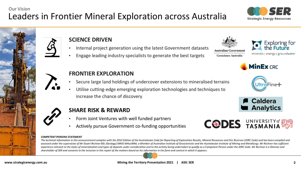 StrategicEnerg2's tweet photo. $SER Provided an exploration update at MTT yesterday - lots of interest given $SER was the first junior to drill in the region.

#MiningNT #NTResourcesweek

Full announcement at https://t.co/xHtTEfjpkO https://t.co/PhEqsMNwJm