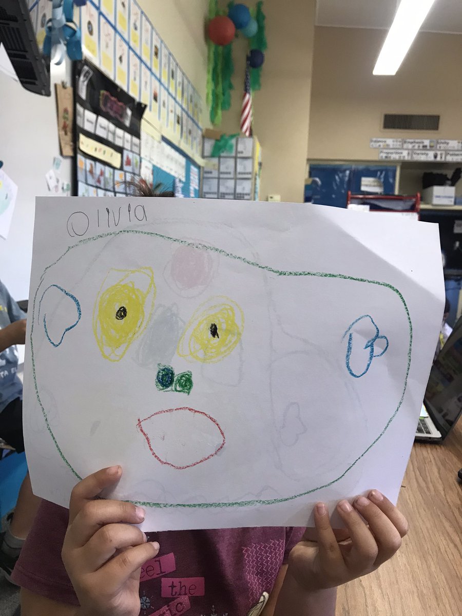 KMayfield_LHCSD's tweet photo. Practicing our visualization skills as we listened to Go Away Big Green Monster and big buddy interviews/craft about our opinions around Oct. 31st! 🎃@plunsford504 @BeesArbolita #lhcsd https://t.co/P6kEVh9rMc