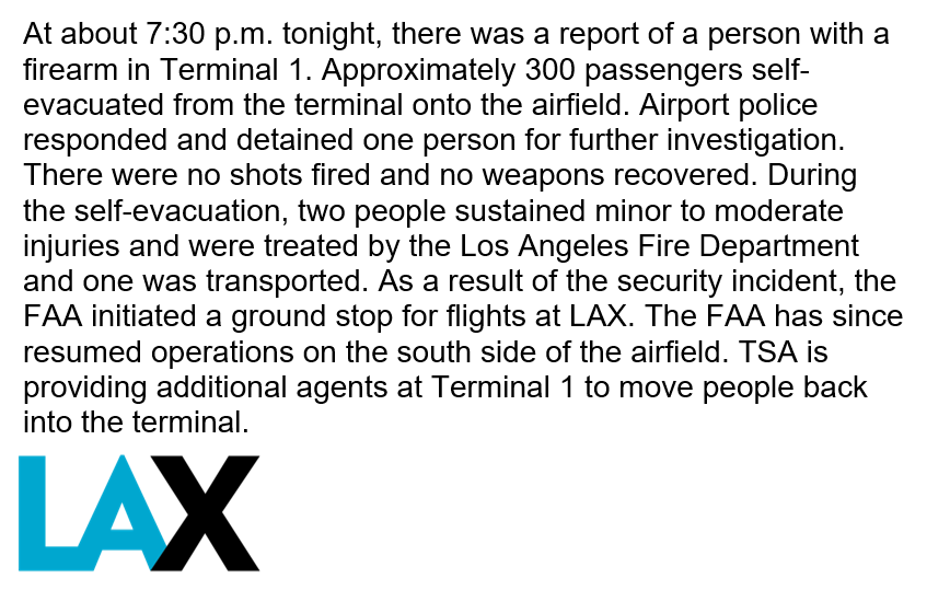 LAX Airport tweet media