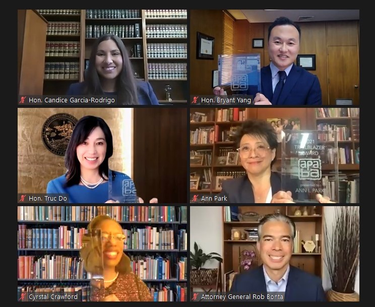 Thank you for joining the APABA and our 16 co-sponsors for a celebration of recent "firsts" in the legal profession!

Congratulations to APABA's esteemed Trailblazer Award recipients!