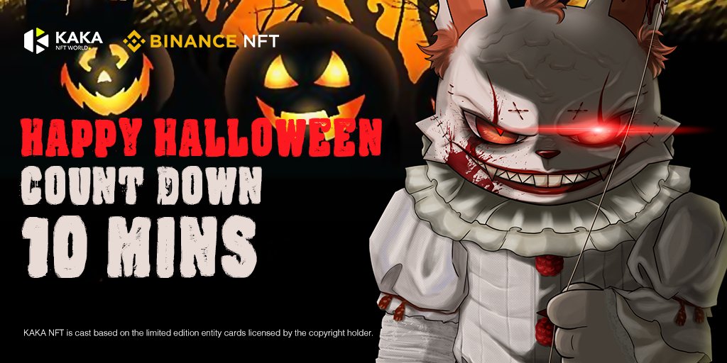 🤩Counting Down 10 mins for <a href="/KAKA_NFT_Rabbit/">KAKA_ Rabbit</a> 

😻Last Chance before #Halloween  

👏Getting ready for $KAKA's "e-Halloween Costume party" at @TheBinanceNFT 

⏰: 4:00 AM UTC, Oct 29

🔗: binance.com/en/nft/shopWin…

#BinanceSmartChain #NFTCommunity 
#cryptocurrency #Blockchain