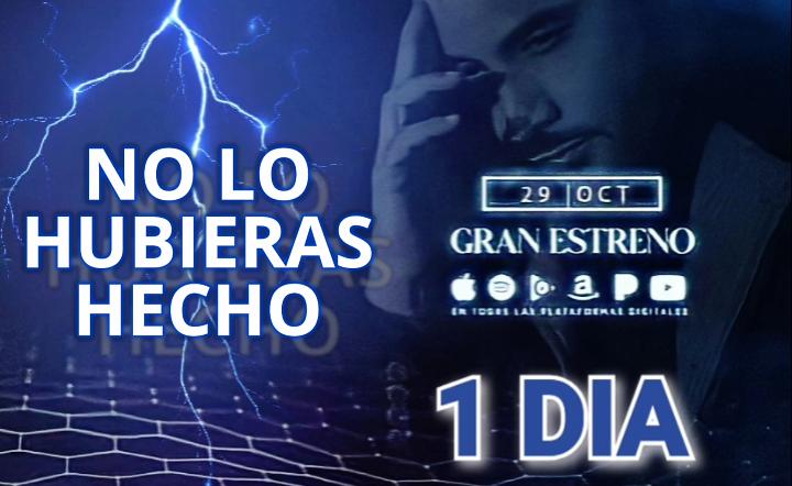 Ya solo un día para el  gran estreno en todas las plataformas digitales #NoLoHubierasHecho de <a href="/GermanMontero5/">GermanMontero5</a>
#GermánMontero
#MonteroMusic 
#LBPromotion
#FamiliaFansGM
#TeamGermánMontero 
#PlebesDeGM
#SedeJalisco
#Nancy