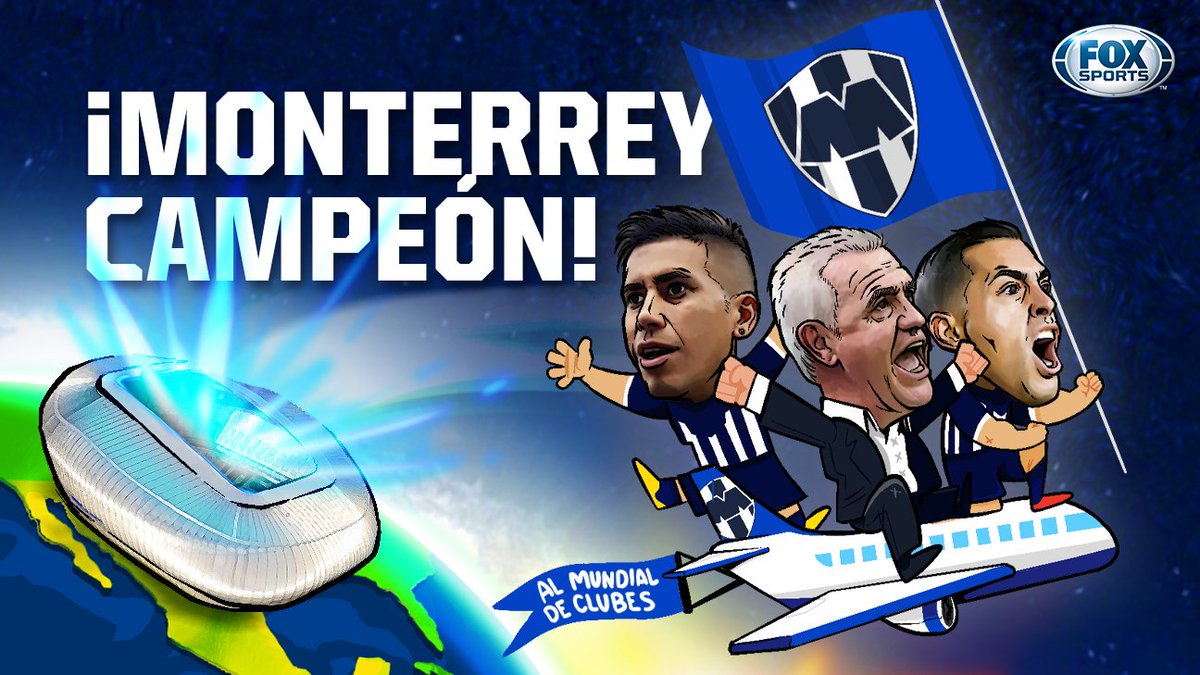 ¡RAYADOS 🤠 VA AL MUNDIAL DE CLUBES! ✈️ 

Monterrey es 🏆 C A M P E Ó N 🏆 de la #LigaCampeonesxFOX tras vencer al América de Solari en la gran final y será el representante de Concacaf en Emiratos Árabes 🇦🇪 

#CentralFOX