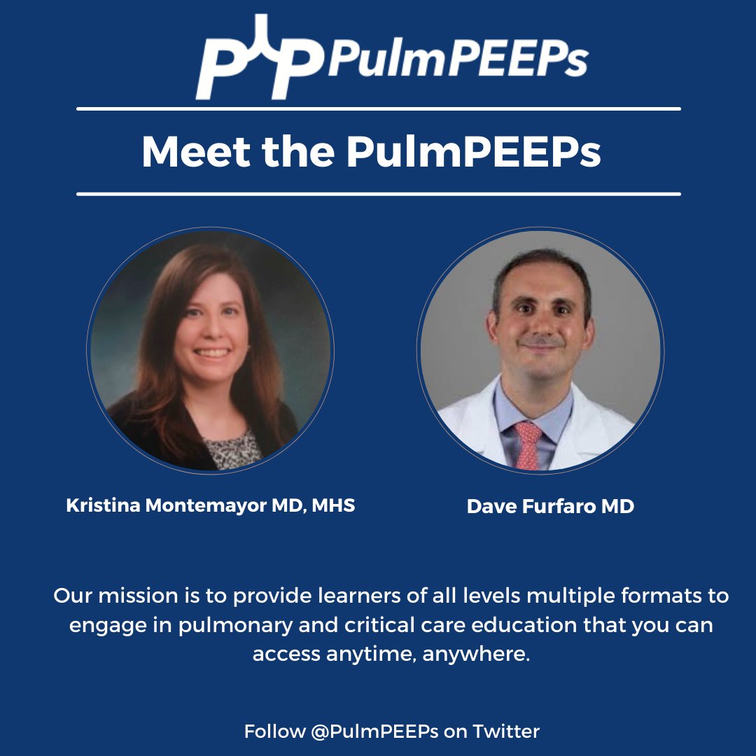 Pulm PEEPs (@pulmpeeps) on Twitter photo We are so excited to be bringing some PCCM content your way soon. Meet the <a href="/PulmPEEPs/">Pulm PEEPs</a> today! <a href="/david_furfaro/">David Furfaro</a> <a href="/KMonty_MD/">Kristina Montemayor</a> We are so excited to be bringing some PCCM content your way soon. Meet the <a href="/PulmPEEPs/">Pulm PEEPs</a> today! <a href="/david_furfaro/">David Furfaro</a> <a href="/KMonty_MD/">Kristina Montemayor</a>