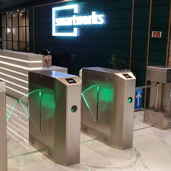 Spintly2's tweet photo. Successful installation of Spintly Smart Access readers in the existing flap barriers at Smartworks Bangalore to enable users to access the flap barriers through smartphones and cards and avoid unauthorised access.
Contact us: https://t.co/pAcsuWMb85
#Spintly #Wirelessaccess https://t.co/R4UCuZUbY6