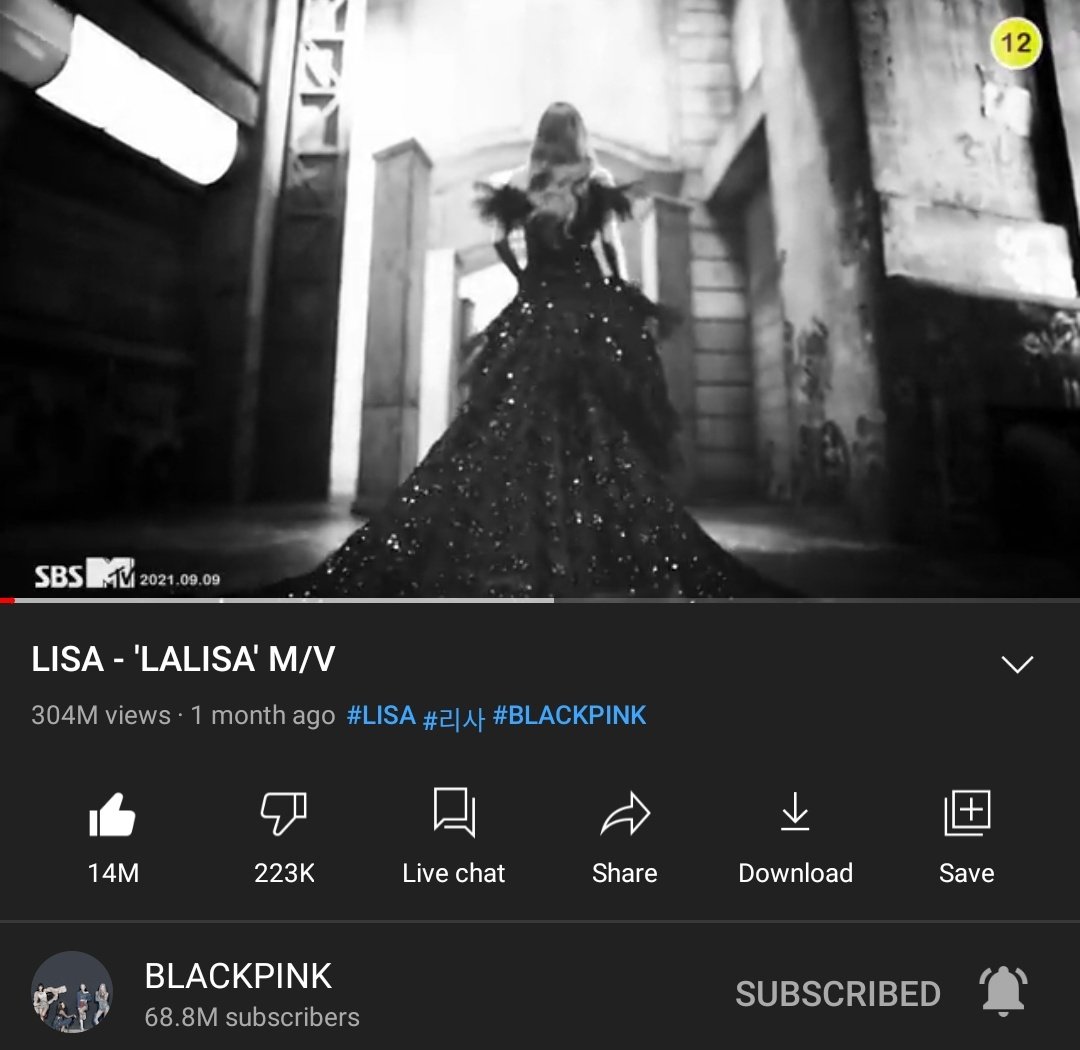 LISANATIONS_'s tweet photo. #LISA - #LALISA M/V dethrones PSY's 'Gangnam Style' as the fastest music video by a K-Pop soloist to hit 14 million likes on YouTube, doing so in just 48 days and 23 hours! https://t.co/GzZF7wIfSy