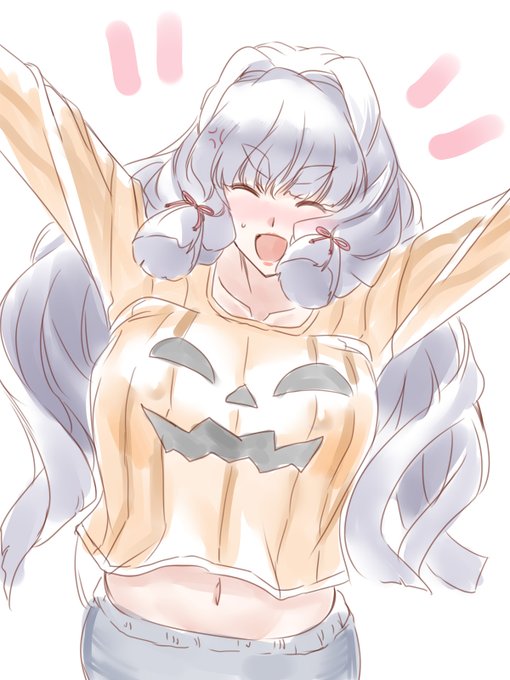 Д◎)  ひる叢雲 「は、はっぴぃぃぃ!はろうぃぃぃ…ん…(恥ずかしぃ///」
(…まぁこれはこれでよし←
#描いてみた #叢雲さん 