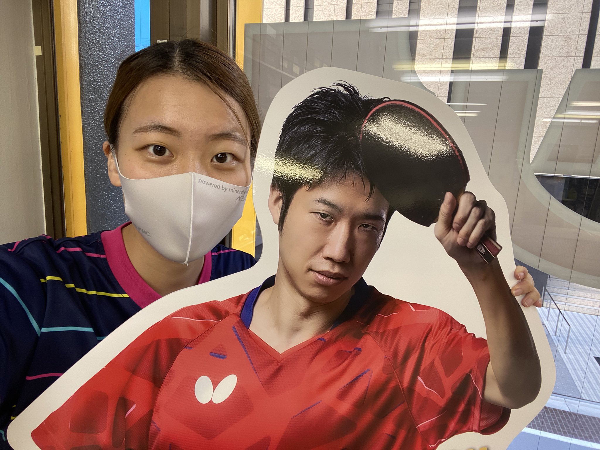 送料無料 【激レア】水谷隼選手 等身大 パネル butterfly 木下グループ