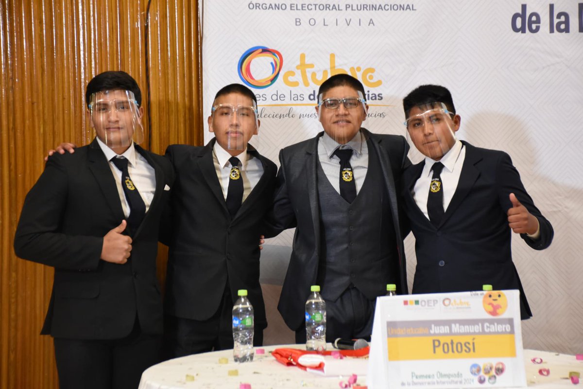 TSEBolivia's tweet photo. ¡Ya tenemos a nuestros ganadores de la Primera Olimpiada de la Democracia Intercultural 2021!
🎉🎉🎉¡Felicidades Potosí! 🎉🎉🎉🎉 https://t.co/O068Fbqwww