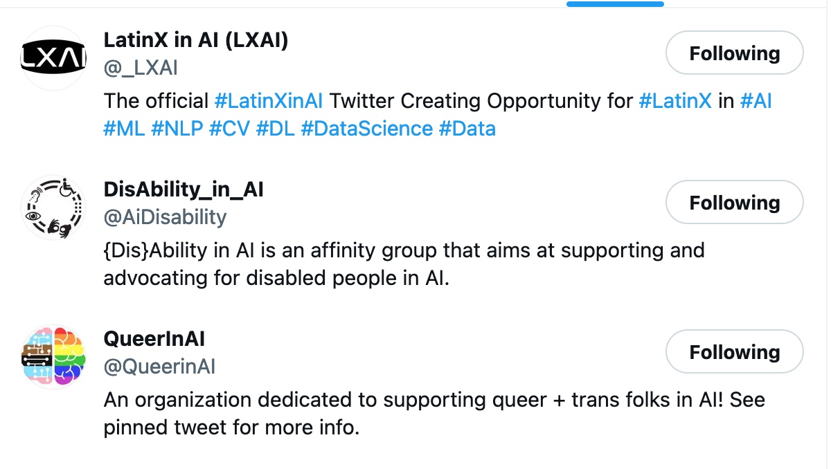 silvia_fabbi's tweet photo. Wow @QueerinAI @black_in_ai @AiDisability!!! And there are people who say technology and #ML are not #incusive ... #AI #equity #weareone #stayhuman https://t.co/cyPNLKytly