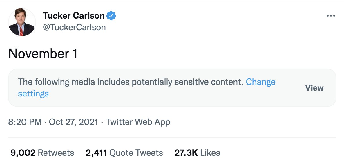 Twitter Playing Games With Tucker Carlson's Trailer For New Documentary On 1/6
