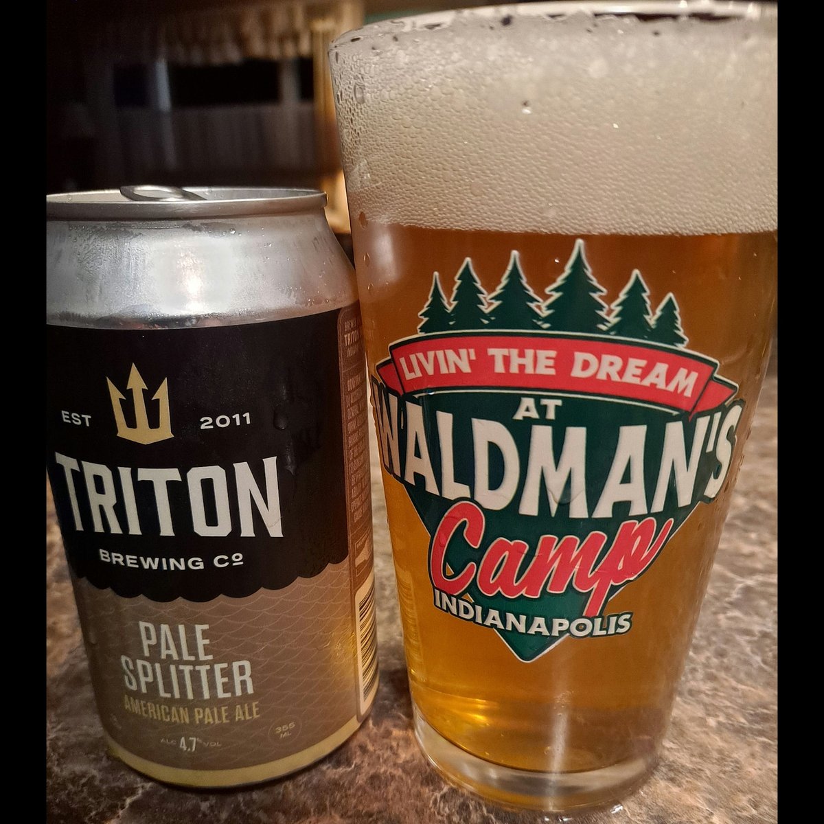 BeerBaron_Indy's tweet photo. .#LivingTheDream at #WaldmansCamp in #Indianapolis. Enjoying a well earned libation (#PaleSplitterAPA) after a shit day. Here's to not having to repeat today. Tomorrow will be a different asskicking. I'll be ready. https://t.co/GI6QVrbDWi