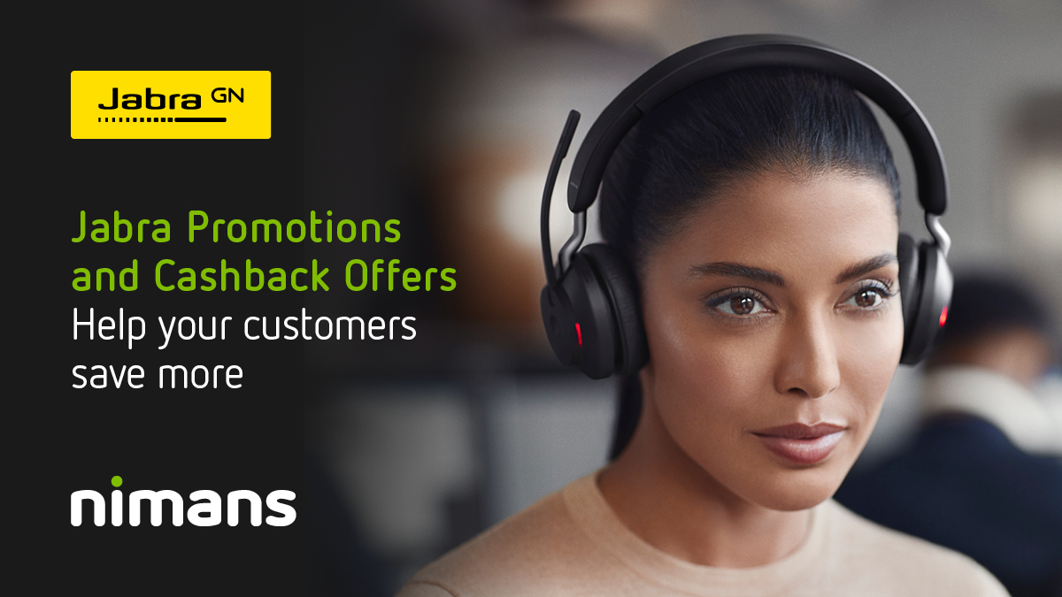 Take advantage of these excellent Jabra promotions! Additional discounts when selling into Public Sector and end-user Cashbacks on a wide range of products. Contact your Nimans account manager or visit bit.ly/3fkBrKS 
#Jabra #publicsector #audio #video #collaboration