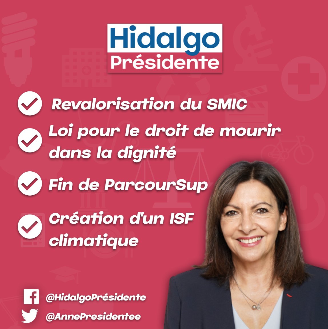 AnnePresidentee's tweet photo. Avec @Anne_Hidalgo, passons à l’action pour plus de justice, plus de solidarité et plus d’écologie ! 

#Hidalgo2022 ✊🏼🌹 https://t.co/oUfGti6IFB
