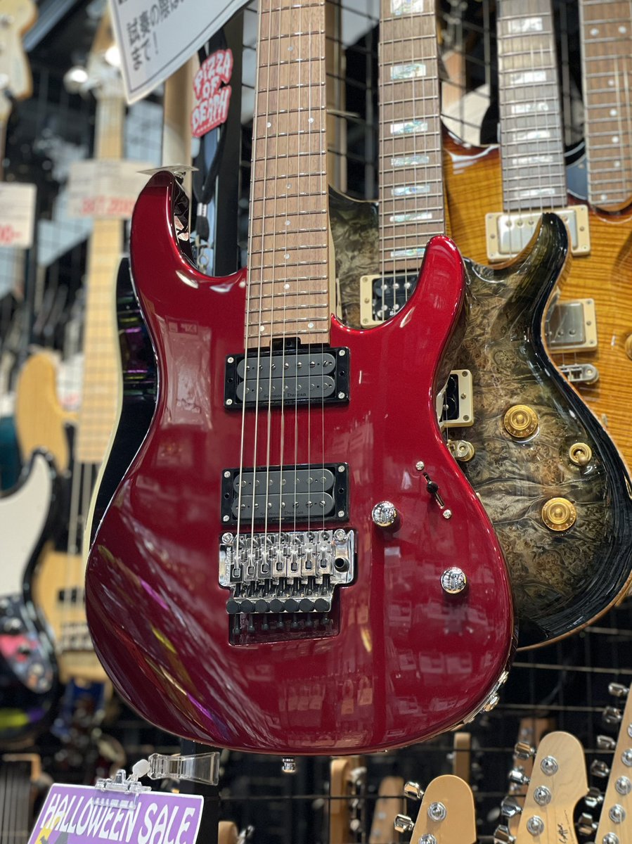 esptechhouse's tweet photo. 指板材を変更して生産が再開されたESP M-SEVEN！ローズウッド指板仕様、Deep Candy Apple Redカラーが入荷しました！

マッチングヘッドなので見た目の統一間もバッチリ！個人的にTitan Metalカラーが一番好きです👾

つぼた
#espguitars #MSEVEN #7弦 #ESPテクニカルハウス #御茶ノ水 https://t.co/HHYLv50q0W