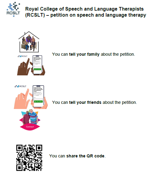 RCSLTpolicy's tweet image. Do you think that it is time finally to end the #PostcodeLottery of access to speech and language therapy?

Then sign &amp;amp; share the #FundSLT petition &amp;amp; encourage others to do so.

▶️ bit.ly/2T6HOtP

Together we can #BuildBackBetterSLT
