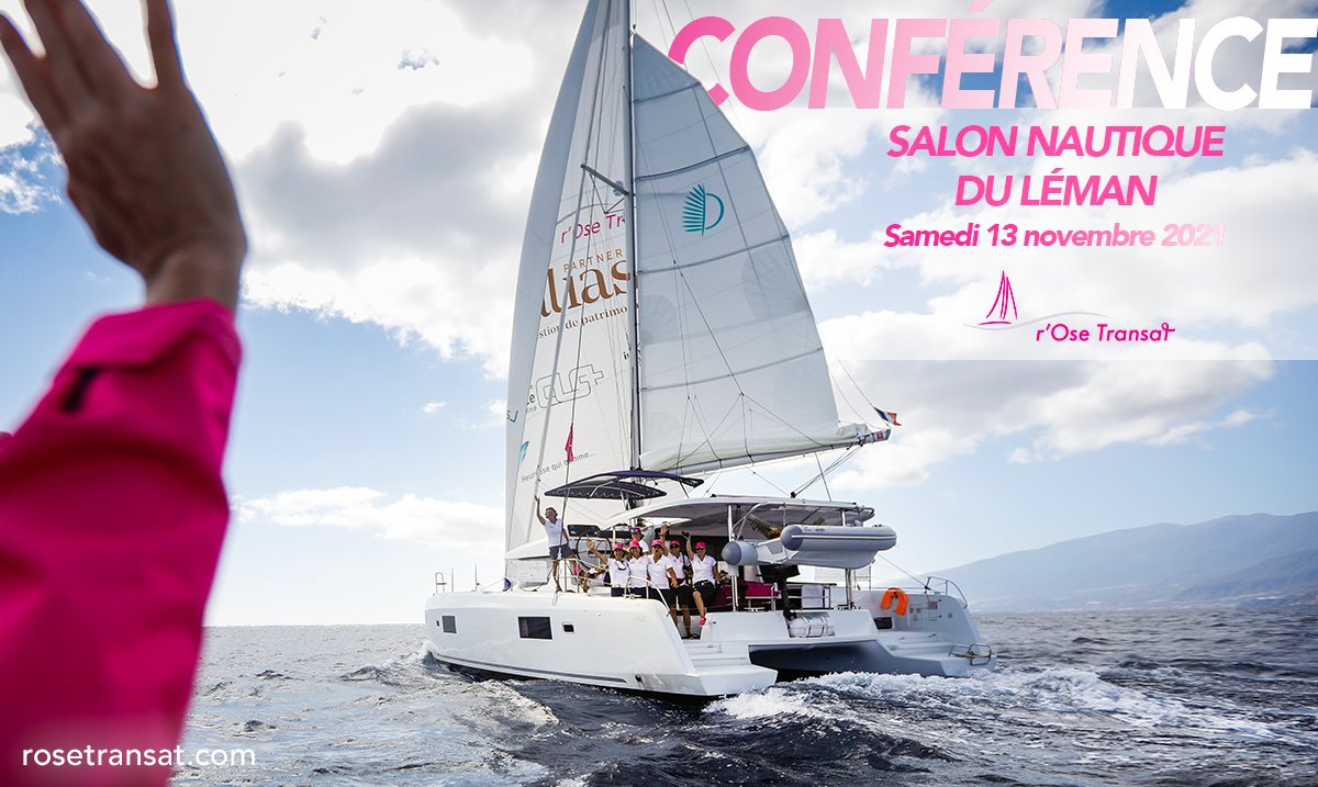 RoseTransat's tweet photo. SAVE THE DATE ! 🗓

Une partie de l'équipage de #rOseTransat sera en CONFÉRENCE au #SalonNautiqueDuLéman à @Palexpo ! 🌸

Infos ➡️ https://t.co/NM3qKLL3J7
Entrée gratuite ➡️ https://t.co/VcOO635kBc

#TenirLeCapAprèsUnCancerDuSein https://t.co/hyDrrjyKMq