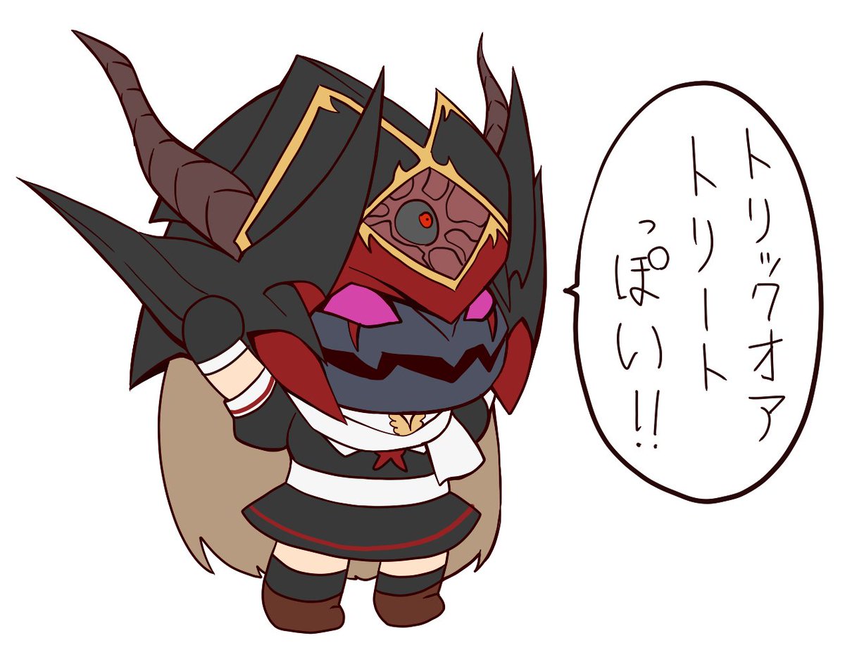 頭だけやたら気合の入った仮装をするぽいぬ 