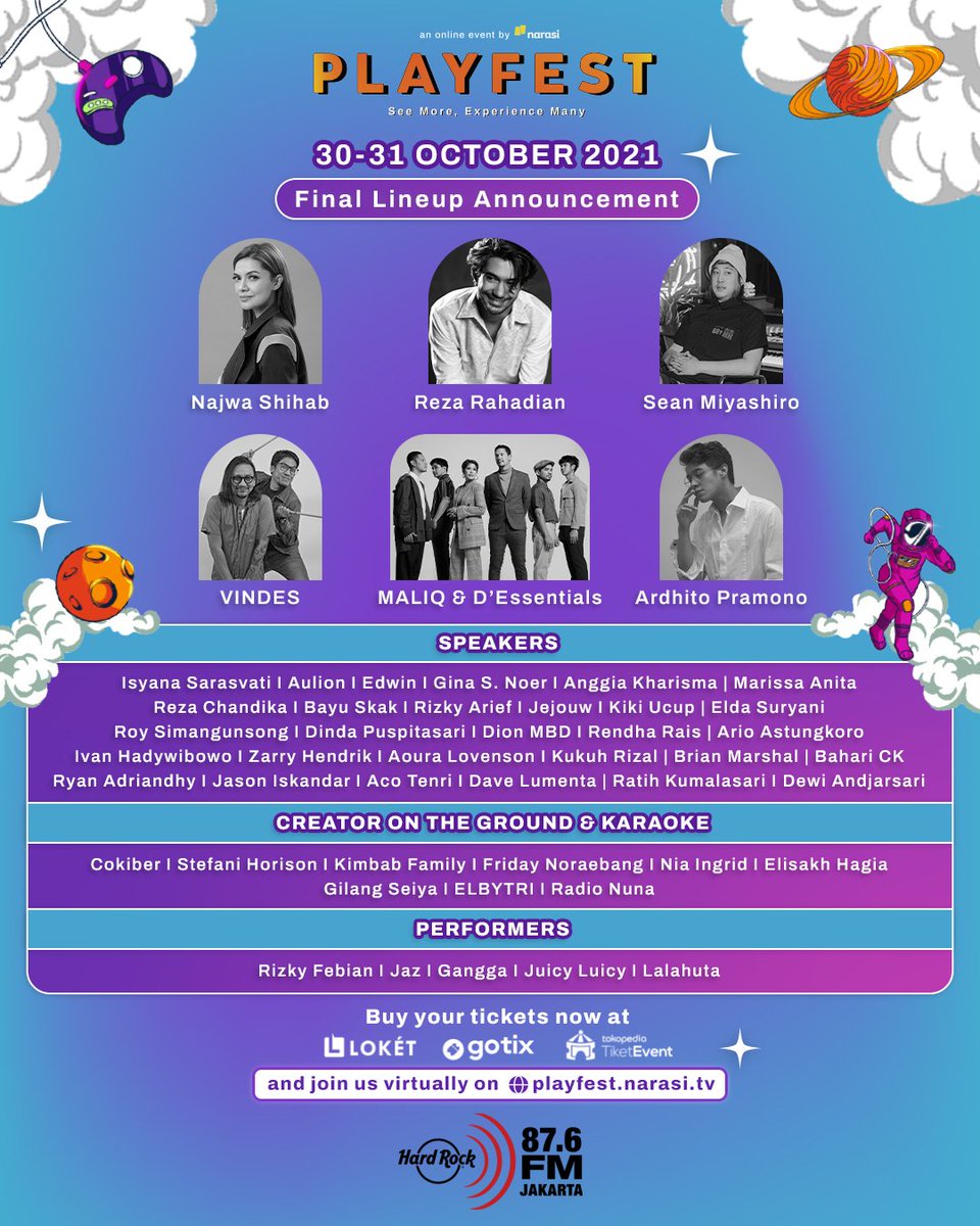 TRL_Jakarta's tweet image. YES @playfestnarasi ADA LAGI 🥳🙌🏻

Dengar pengalaman seru di creative industry. Mulai dari sesi yg insightful, music performance, screening film &amp;amp; virtual art gallery!

30-31 Oktober 2021. Live stream di playfest.narasi.tv

#Playfest2021 #MoreVirtualExperience