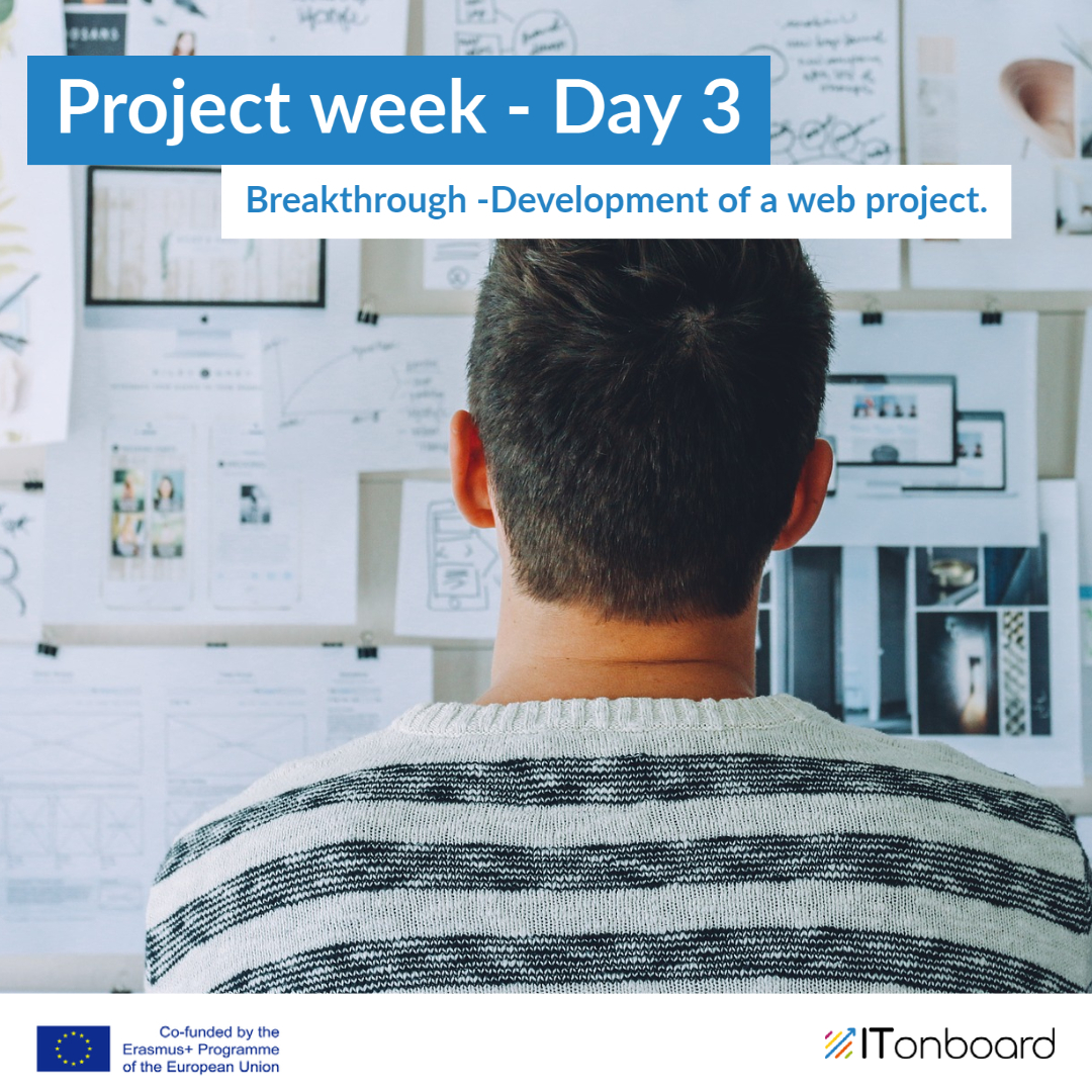itonboard's tweet photo. Project week - Day 3:
Breakthrough -Development of a web project.

Introduce different IT tools for different professions.

Further info at: https://t.co/RlLhUXzyjZ

#Designer
#Developer
#Projektmanager
#Erasmusplus
#ITonboard #projectweek https://t.co/EN0ONLMak3