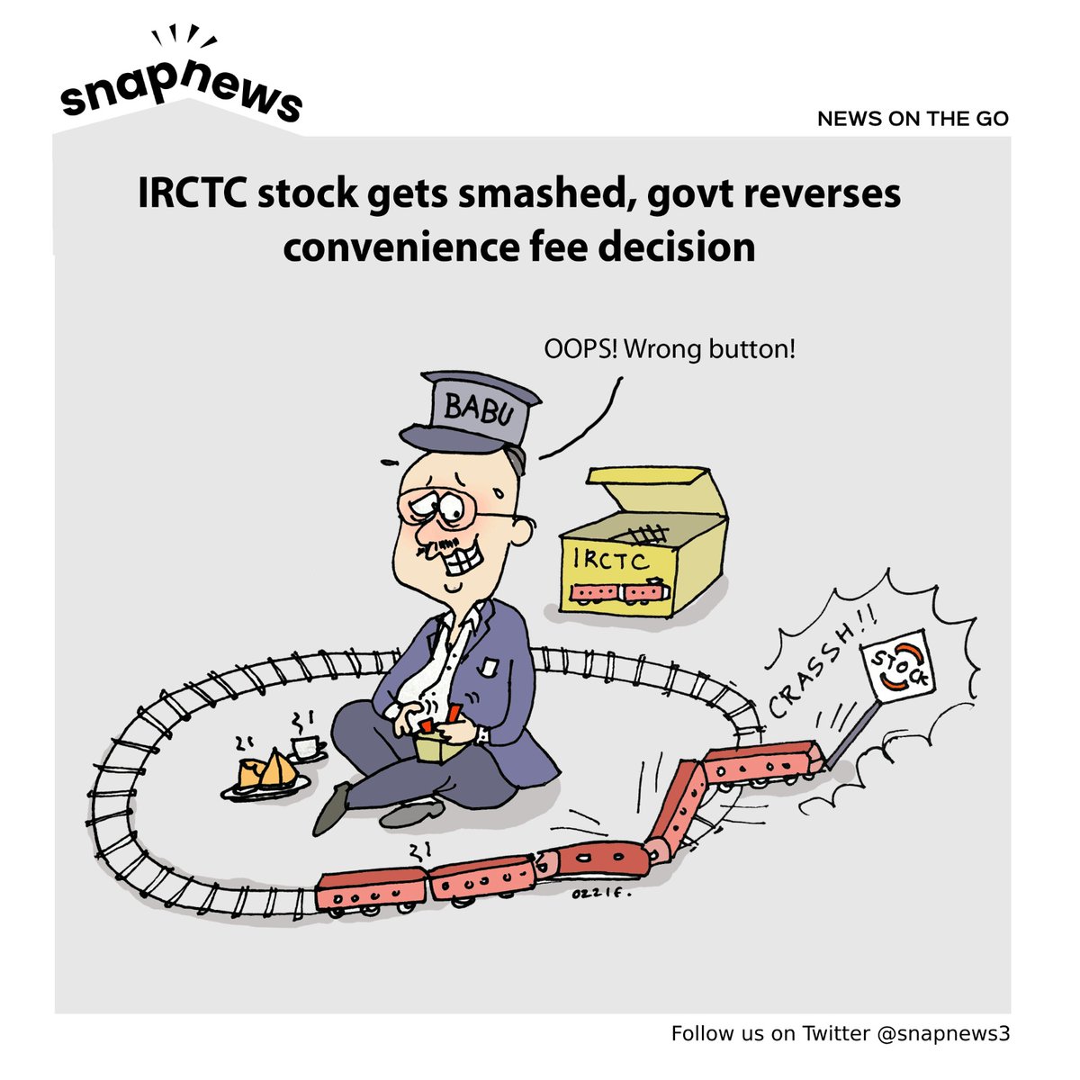 snapnews3's tweet photo. Railways withdraws decision of 50% sharing of convenience fee on IRCTC
#IRCTC https://t.co/RtiOZyjMnJ